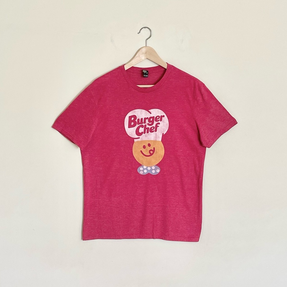 Burger Chef Retro 50’s Vintage Logo Red T Shirt Adult size Medium